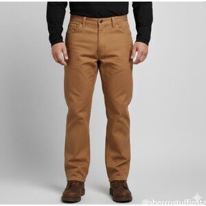 Mens Duluth Flex Fire Hose Standard Fit Foreman Pants 32x30 Brown Durable Canvas